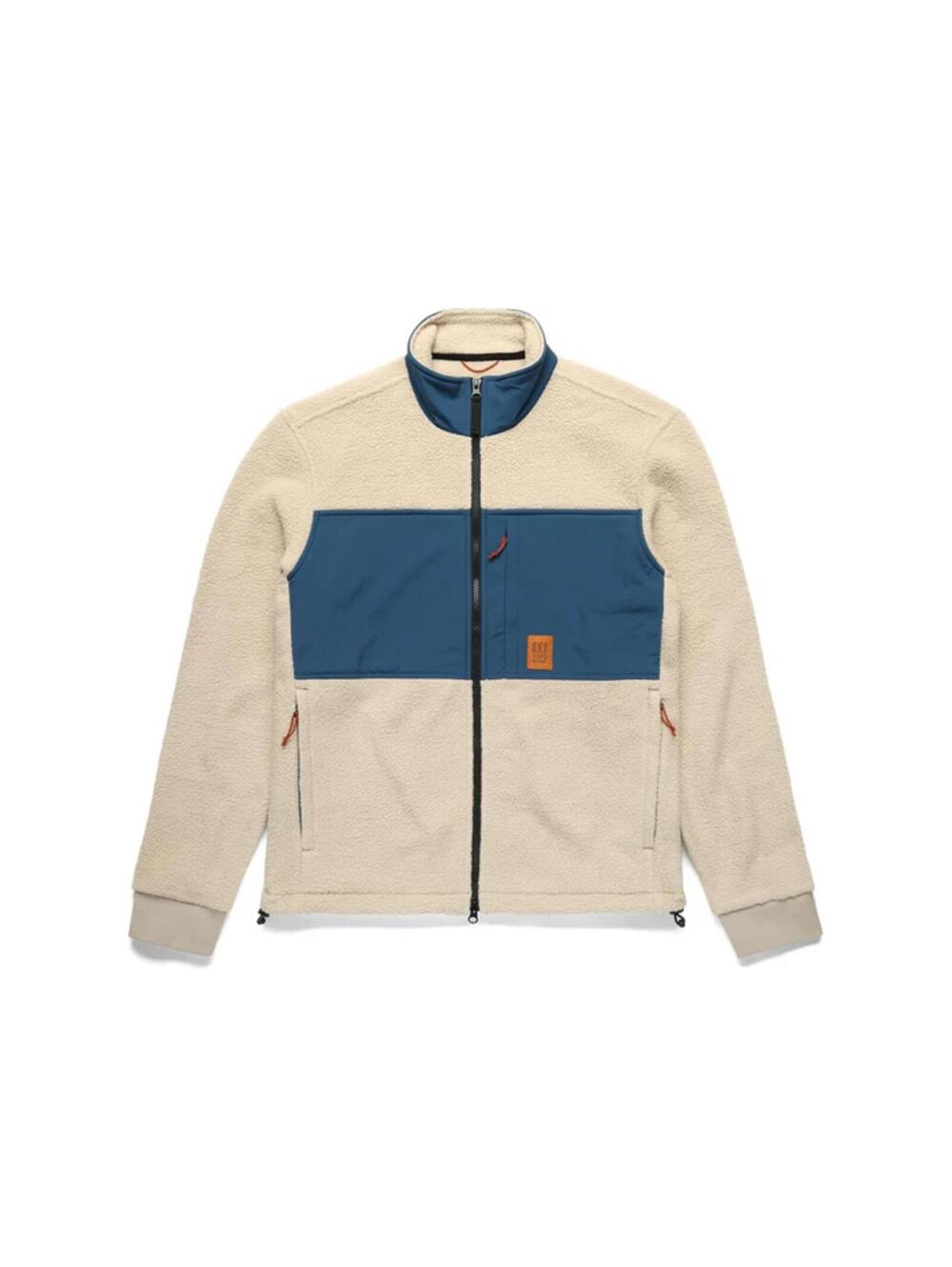 Topo Designs Summit Rise Full Zip Jacket Men's Medium - Oatmeal